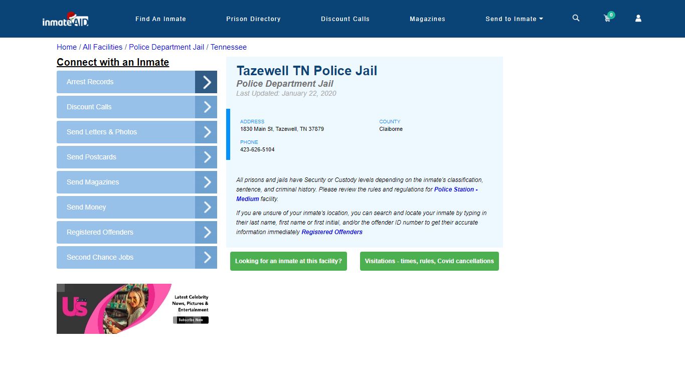 Tazewell TN Police Jail & Inmate Search - Tazewell, TN